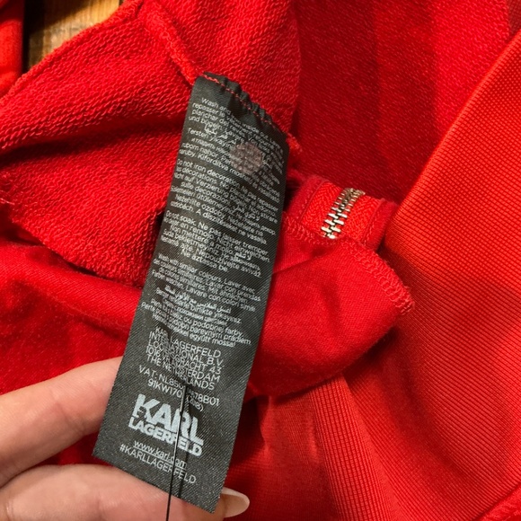 Karl Lagerfeld Paris Red Logo Track Set – Jacket & Joggers – Size Small - Picture 10 of 13